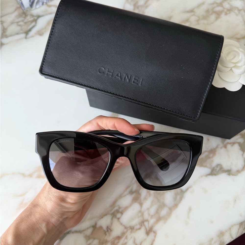 Chanel Black Square Sunglasses - image 3